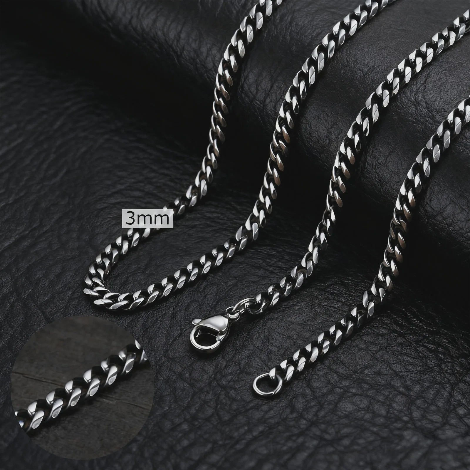 Klassieke Cuban Chain Ketting Heren Dames - Roestvrij Staal (3-11mm)
