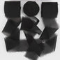 Handgemaakte Satijn Chiffon Lint Set - 3 Rollen van 5m met Rafeleffect voor Bruiloft, Cadeau & DIY Decoratie