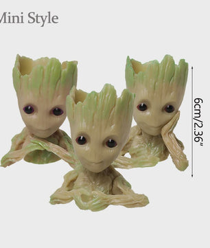 Groot Plantenpot & Decoratief Figuur - Leuke Woondecoratie