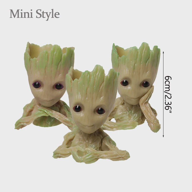 Groot Plantenpot & Decoratief Figuur - Leuke Woondecoratie