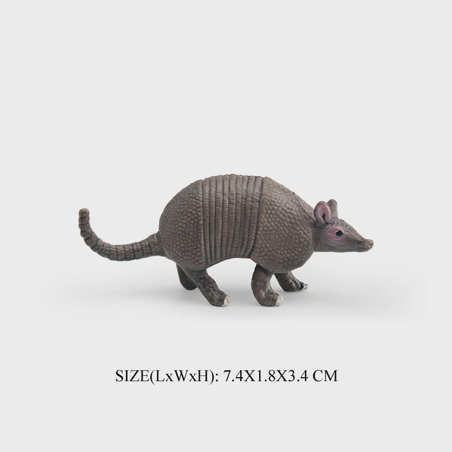 Realistische Dierenfiguren: Miereneter, Tapir, Schuifdiertje & Gordeldier - Educatief Speelgoed voor Kinderen