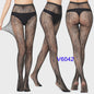 Dames Visnet Panty's met Jacquard Weefsel - Gothic Kant & Spider Net Stijl