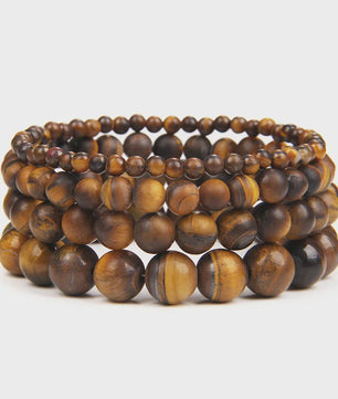 Handgemaakte Natuursteen Armbanden - Onyx & Agate Kralen - Yoga & Reiki Energie - Unisex 19cm