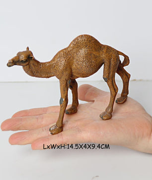 Realistische Alpaca & Kameel Figuren Set - Handgeschilderd, Educatief Speelgoed