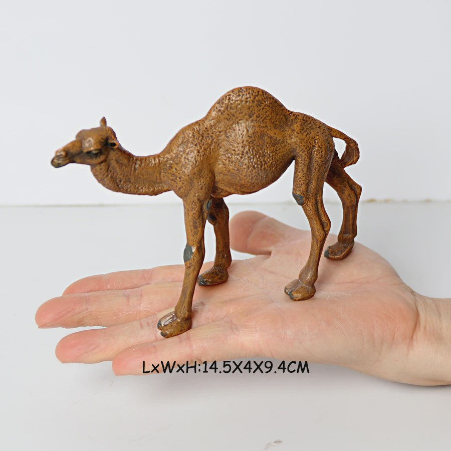 Realistische Alpaca & Kameel Figuren Set - Handgeschilderd, Educatief Speelgoed