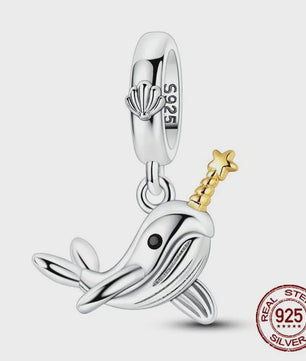 925 Sterling Zilveren Bedel Set: Dolfijn, Zeepaardje & Octopus - Blauw - DIY Armband Sieraden