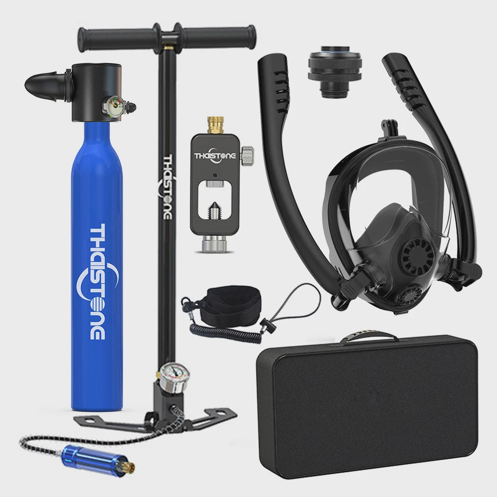 Draagbare Mini Duiktank met Full Face Snorkelmasker - 0.5L