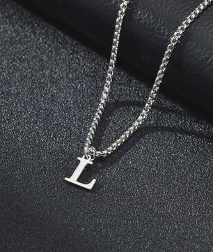 Vnox RVS Letter Ketting Heren - Kies Uw Initiaal - Waterdicht & Minimalistisch