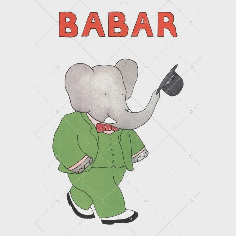 Babar Poster Canvas - Sprookjes Kunst voor Kinderkamer & Babykamer Decoratie
