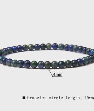 Natuursteen Armband met Kwarts, Kattenoog, Jades & Aquamarijn Kralen - Stretch Bangle voor Dames & Heren