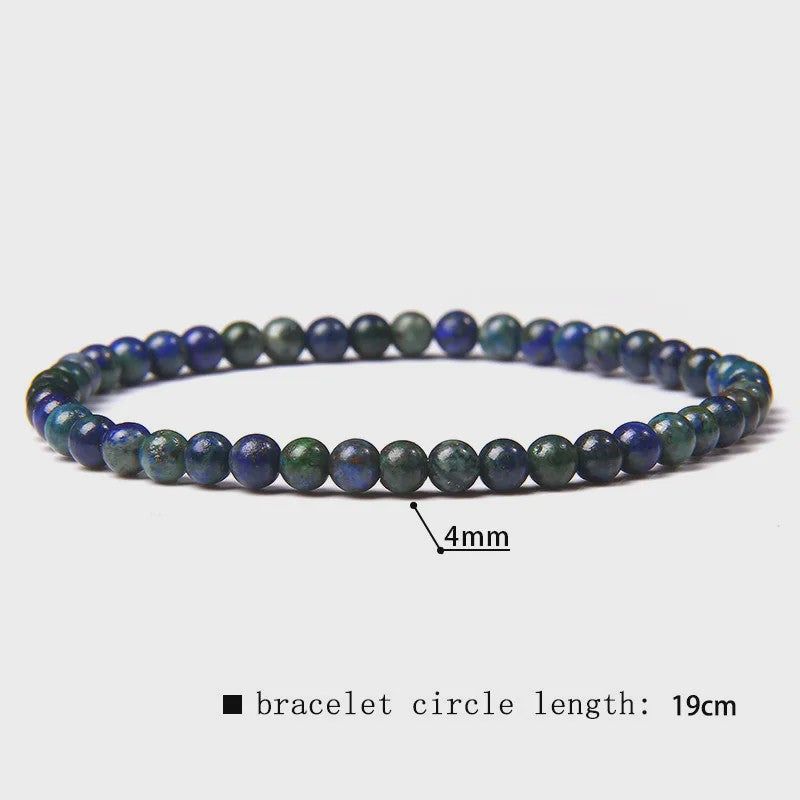 Natuursteen Armband met Kwarts, Kattenoog, Jades & Aquamarijn Kralen - Stretch Bangle voor Dames & Heren