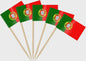 100x Mini India Vlaggetjes op Houten Prikkers - Ideaal voor Cupcakes, Cocktails & Feestdecoratie