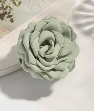 Bloem Haarclip Dames - Katoen Stof Rozen Klip - Medium Maat - Koreaanse Stijl Haarsieraad