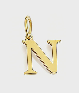Gouden Initiaal Bedel - Roestvrij Staal - DIY Ketting Bedeltje A-Z