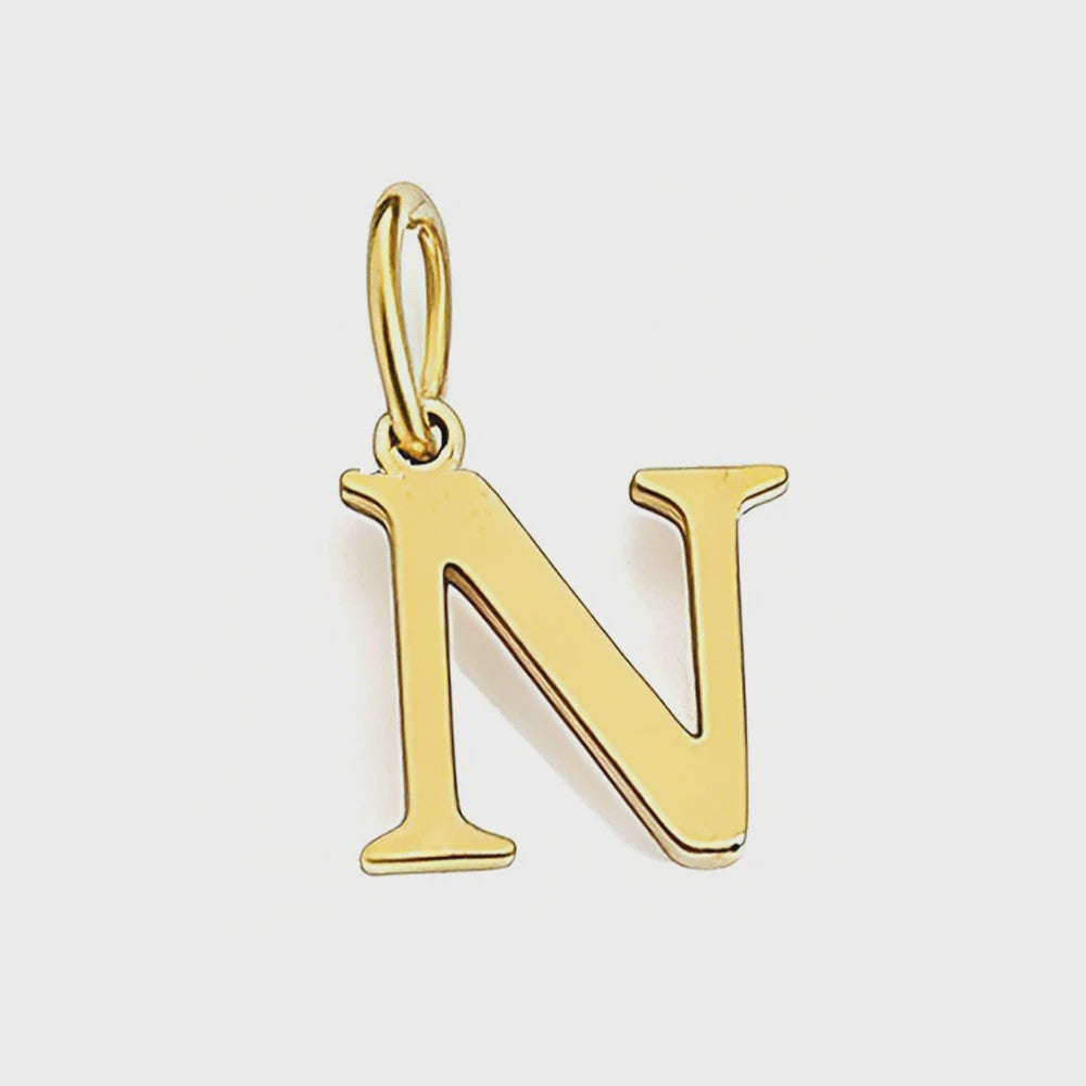 Gouden Initiaal Bedel - Roestvrij Staal - DIY Ketting Bedeltje A-Z
