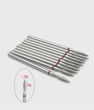 10x Diamant Freesbits Set - 2.35mm Schacht voor Tandheelkunde & Nagelstyling