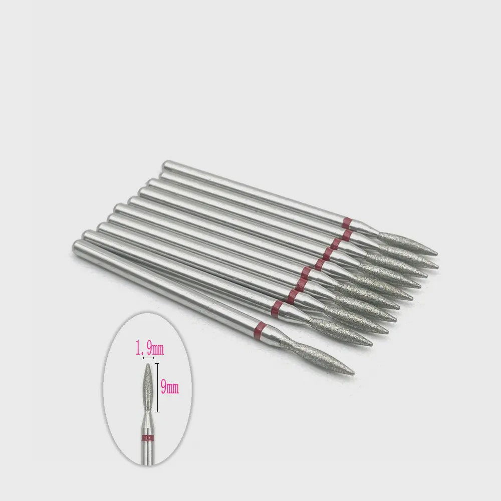 10x Diamant Freesbits Set - 2.35mm Schacht voor Tandheelkunde & Nagelstyling