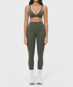 Dames Yogaset: Seamless Sport BH & Hoge Taille Legging