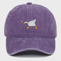 Unieke Geborduurde Baseball Cap met Gans Patroon - Casual Stadsstijl