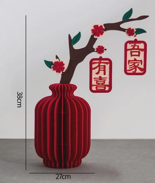 Rode Kalebas Honingraat Decoratie - Chinees Nieuwjaar, Lente Festival & Feestelijke Aankleding