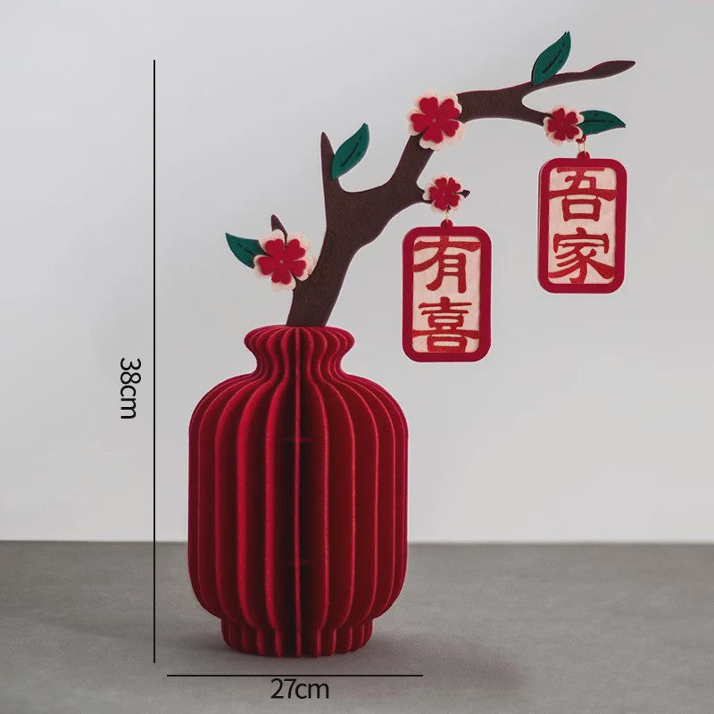 Rode Kalebas Honingraat Decoratie - Chinees Nieuwjaar, Lente Festival & Feestelijke Aankleding