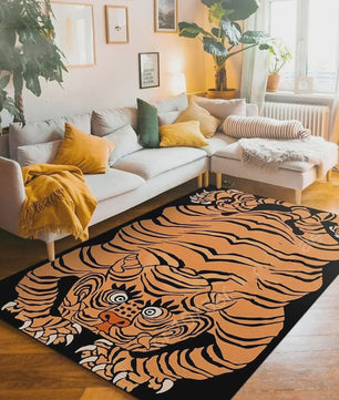 Bohemian Tibetaanse Tijger Vloerkleed - Antislip Decoratief Kleed voor Woonkamer & Slaapkamer