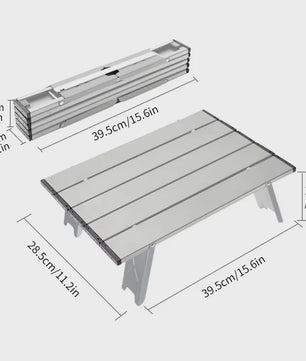 WESTTUNE Mini Campingtafel - Ultralicht Opvouwbaar Aluminium Tafelblad voor Buiten, Backpacking & BBQ