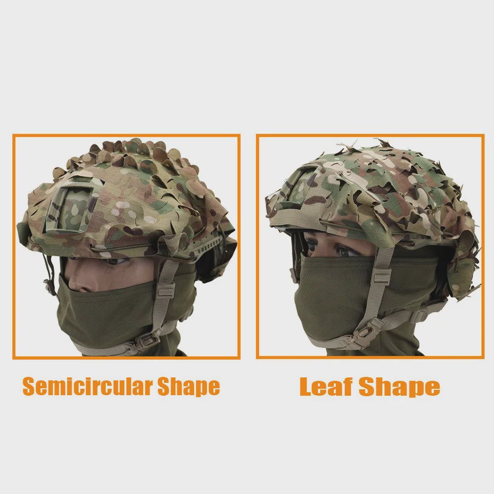 Tactische FAST Helm Cover met Laser Cutting 3D Camouflage - Jacht & Outdoor Accessoires