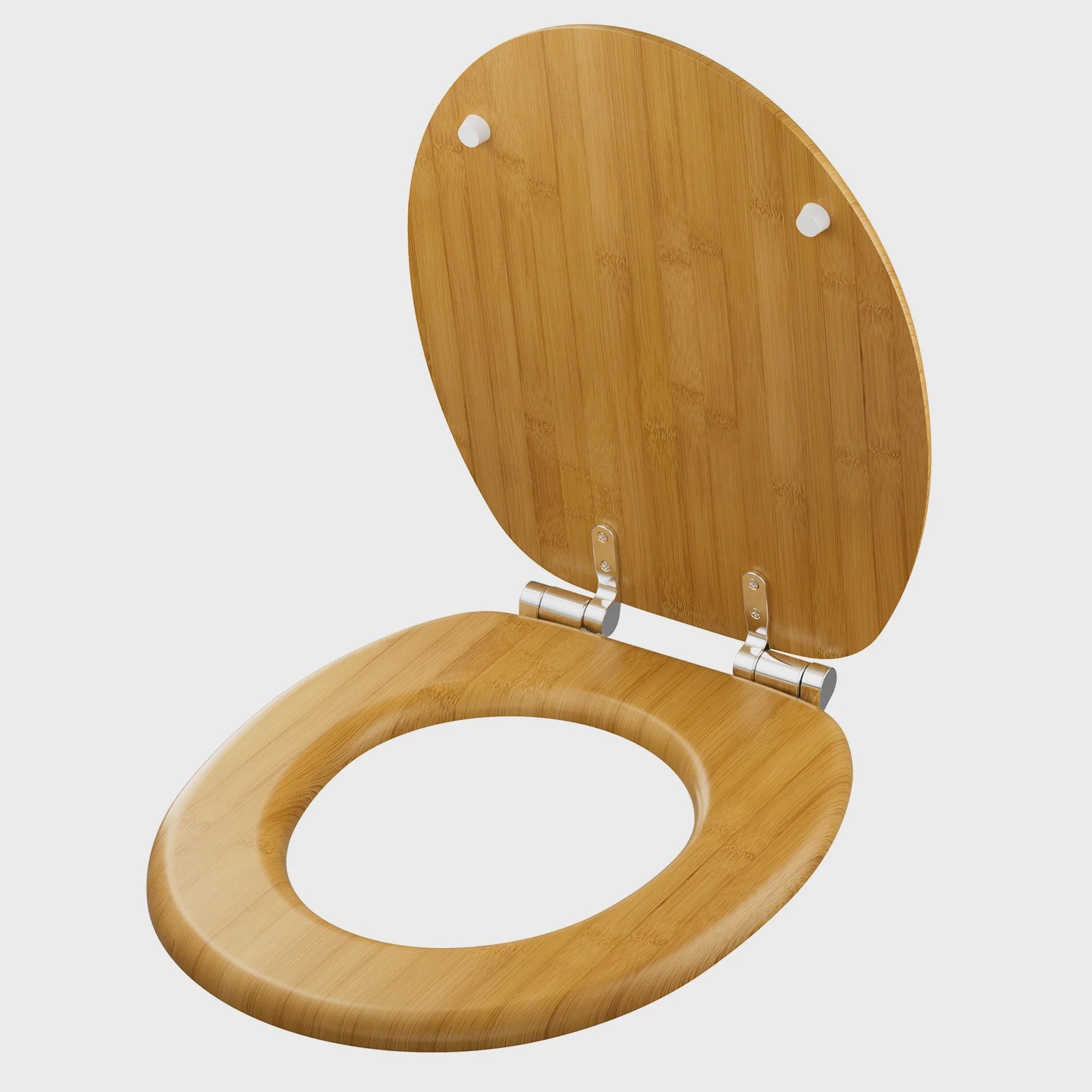 Toiletzitting O-vorm met soft-close en bamboe-look – Antibacterieel & Duurzaam