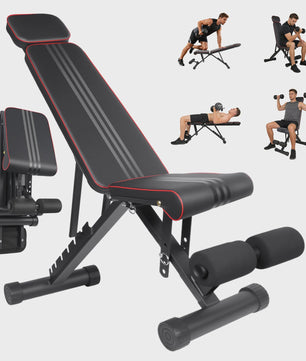 Verstelbare Dumbbell Bank 7 Posities - Opvouwbaar Fitness Bankje voor Krachttraining Thuis