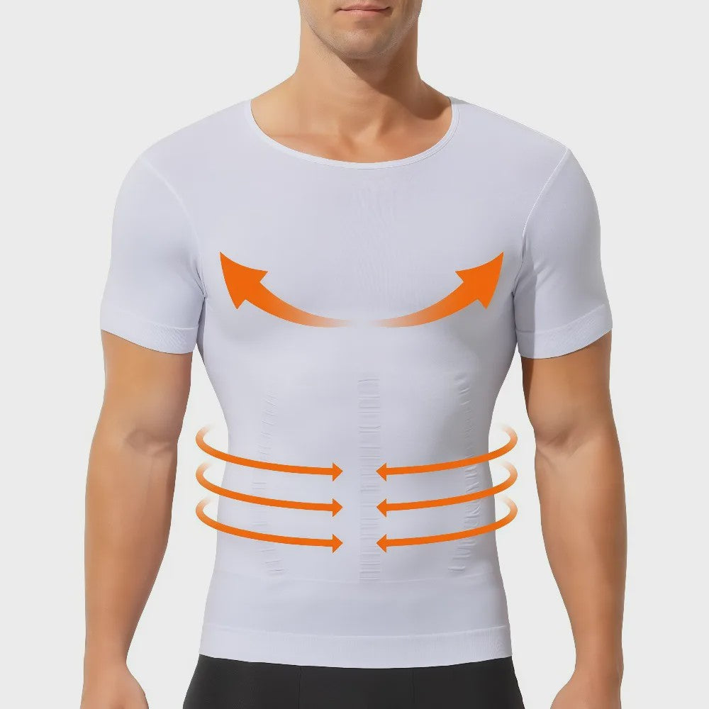 Herenshirt met Compressie en Buikcorrectie - Naadloos Slimming Tanktop voor Fitness en Dagelijks Gebruik