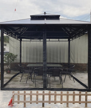 Muggennet voor Gazebo - 300x300cm of 360x360cm - Insectenwering met Ritsen