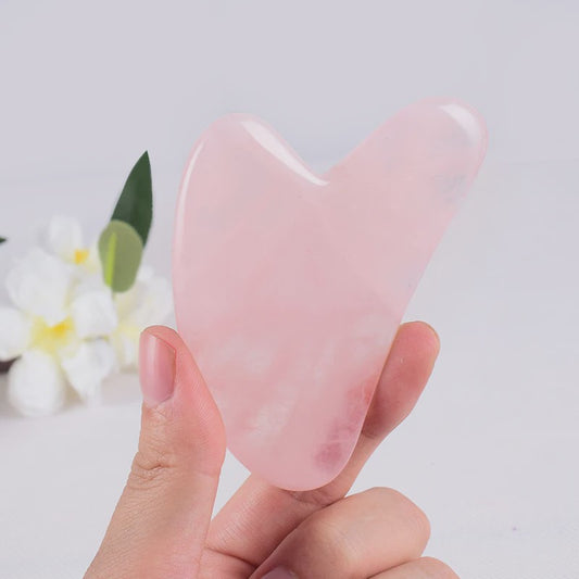 Natuurlijke Jade Gua Sha Schraper & Roller voor Gezichtsmassage - Verstevigende Huidverzorging