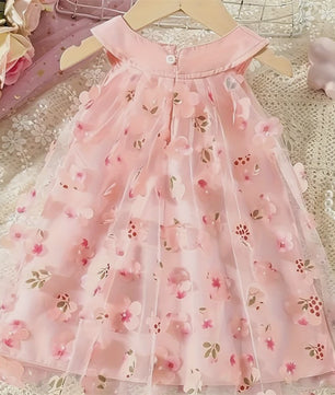 Roze Bloemen Jurk Baby Meisje Zomer - Mouwloos & Lieflijk