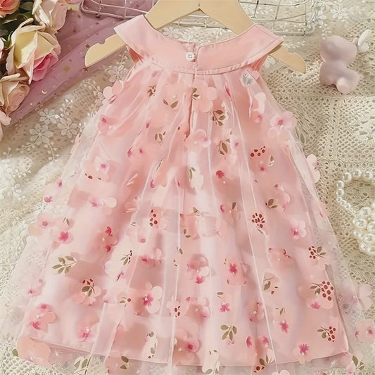 Roze Bloemen Jurk Baby Meisje Zomer - Mouwloos & Lieflijk