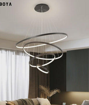 Moderne LED Plafondlamp Ring Design - Hanglamp voor Woonkamer, Eetkamer & Slaapkamer