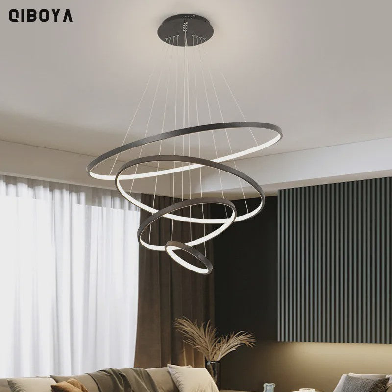 Moderne LED Plafondlamp Ring Design - Hanglamp voor Woonkamer, Eetkamer & Slaapkamer