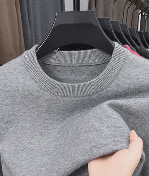 Heren Gebreide Trui met Diamantpatroon - Casual Ronde Hals, Lange Mouwen