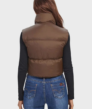 Korte Dames Bodywarmer met Opstaande Kraag - Winter Collectie