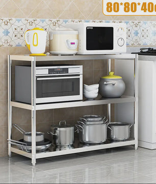 RVS Keukenrek 3-Laags Opslagrek - 80x40cm | Professioneel & Duurzaam
