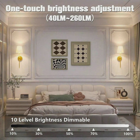 Draadloze Wandlamp met Afneembare Batterijlamp en Afstandsbediening - 15 Kleuren