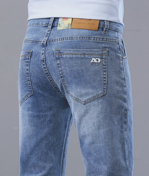 Lichtblauwe Slim Fit Jeans Heren - Stijlvolle Casual Stretch Denim