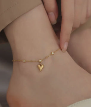 Dames Anklet Hart & Veer | Roestvrij Staal Multi-layer Ketting