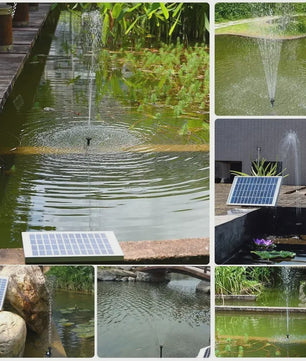Solar Tuinpomp Kit 12W - Fontein Pomp met 9 Sproeiers & 1M Pijp