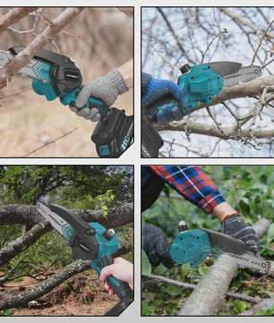 YOFIDRA 6-Inch Snoerloze Elektrische Kettingzaag - Krachtig Snoeien & Houtkloven (21V Batterij)