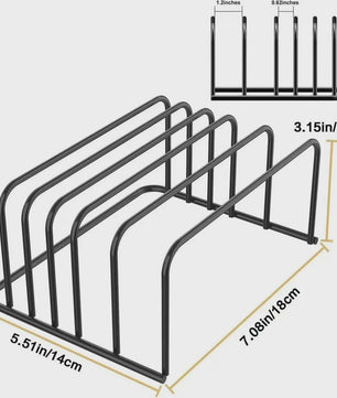 5-laags Keuken Snijplankhouder & Pannendeksel Organizer - Metaal