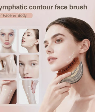 Lymfatische Contour Gezichtsbruis - Ergonomische Massage Tool voor Gezicht & Lichaam