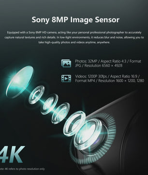 Blackview BV300 AI Smart Bril: 4K Video, 8MP Camera, Vertaling & Bellen