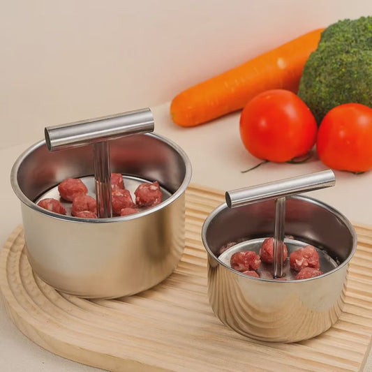 RVS Gehaktbal Maker - Handmatige Pers voor Perfecte Gehaktballen