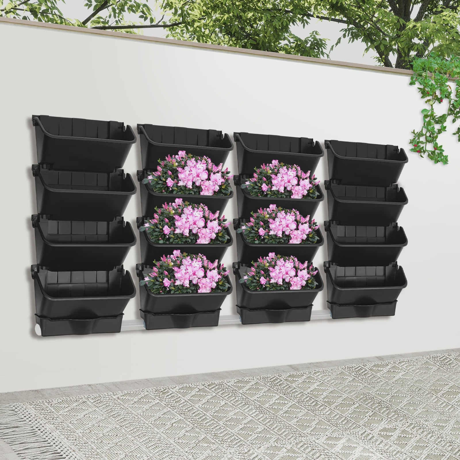 16-Vaks Verticale Tuin Muurplanter - Hangende Plantenbak voor Balkon & Tuin